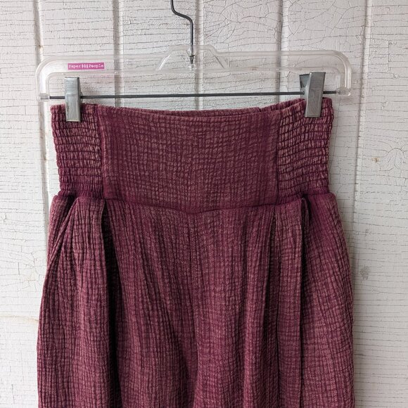 High Waisted Double Gauze Boho Harem Pants - Picture 3 of 5